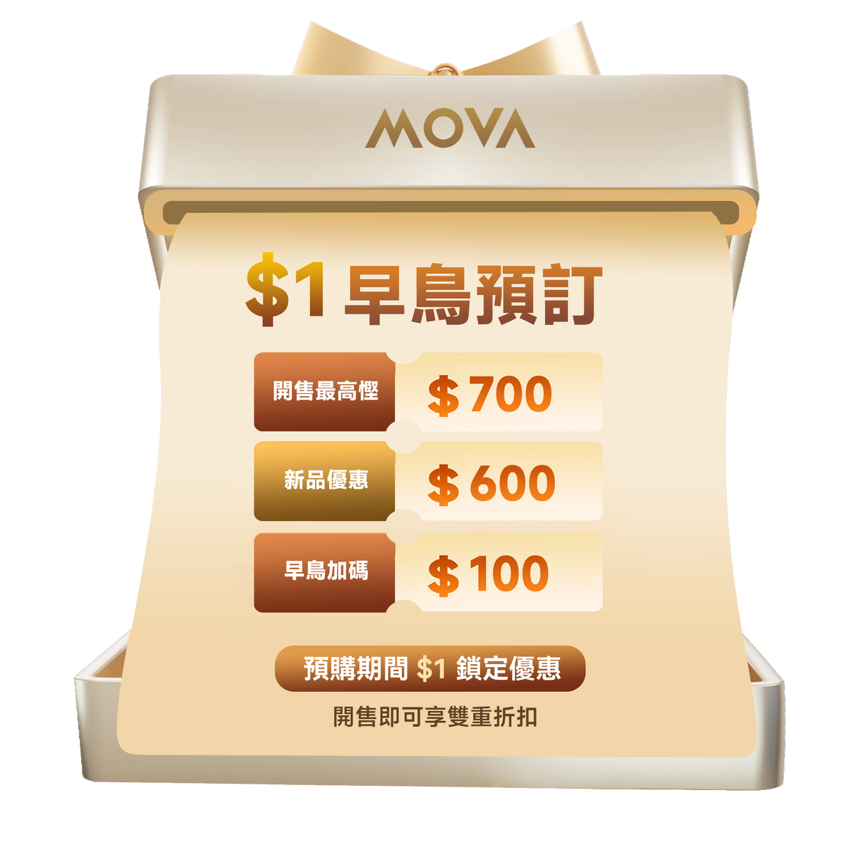 MOVA Tpeak Clip Pro｜$1 權益訂金