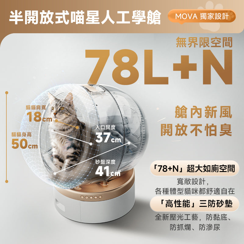MOVA LR10 Prime 新風貓砂艙