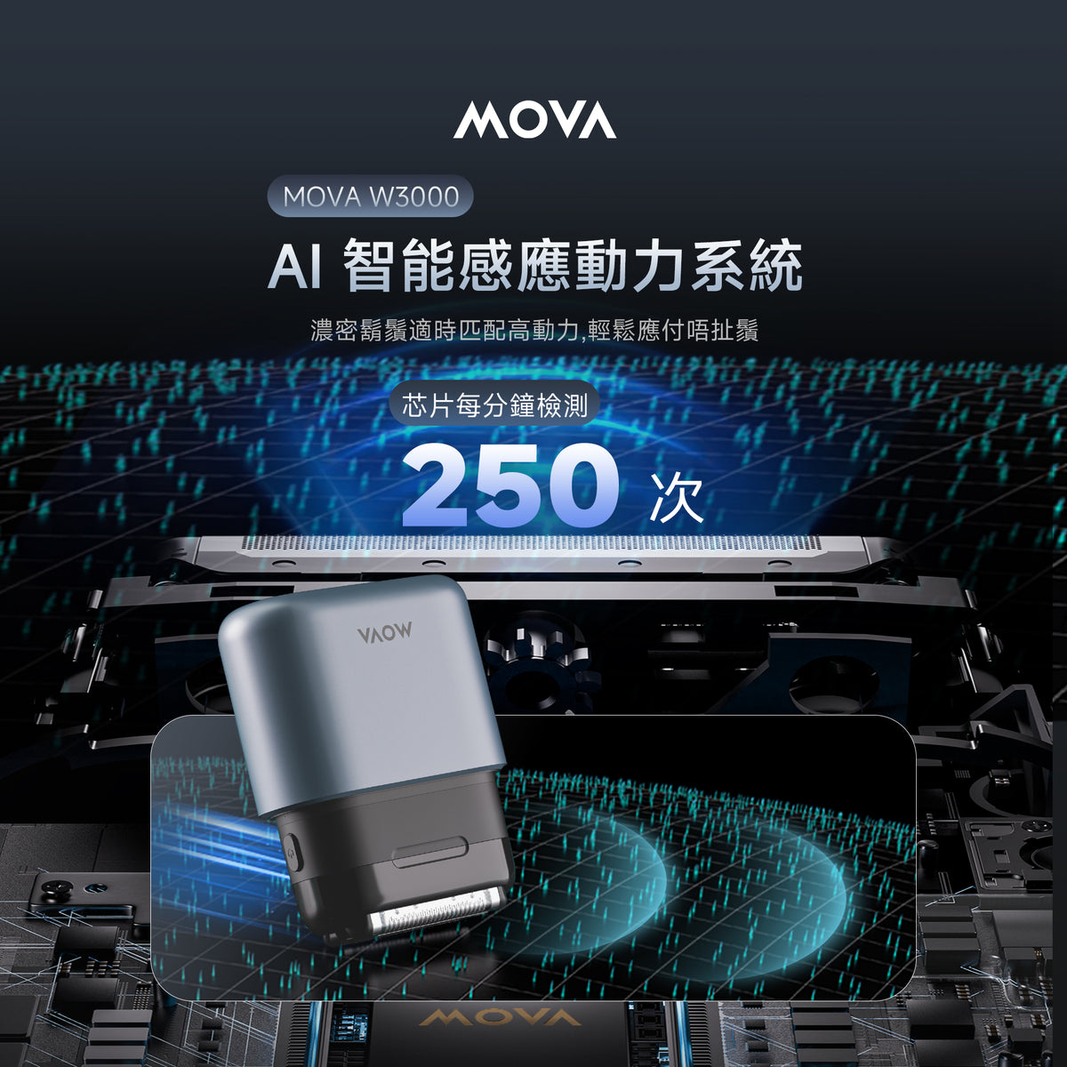 MOVA W3000 往復式便攜式電鬚刨