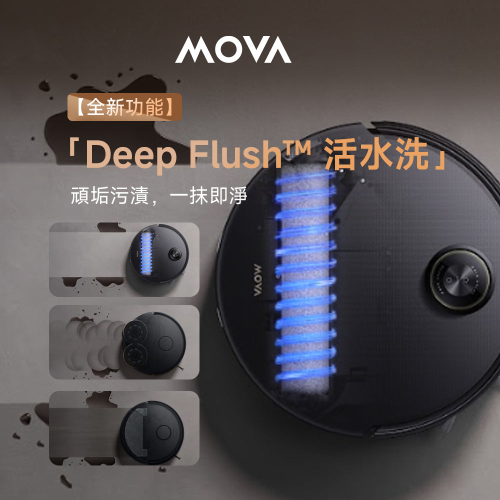Z60 Ultra Roller Complete｜Deep Flush™ 活水洗技術，深層去污無死角 MOVA